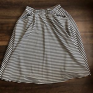 Black and white A-line skirt, never worn